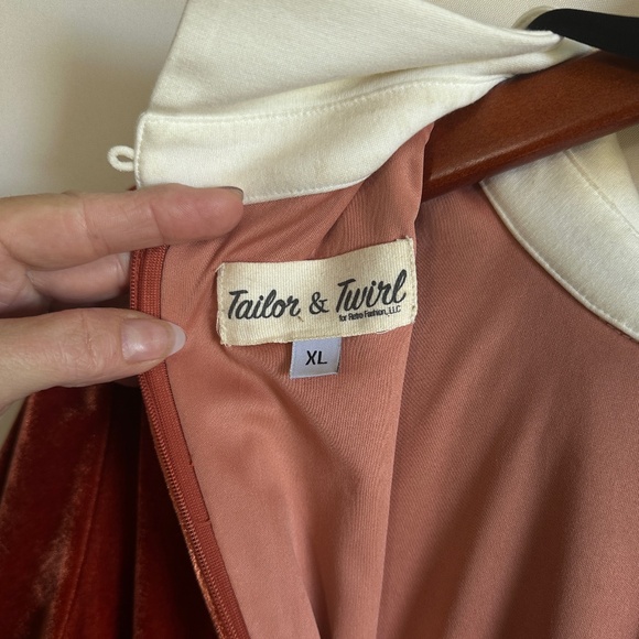 Burnt Orange PILGRIM Inspired Dress with POCKETS - Picture 3 of 3